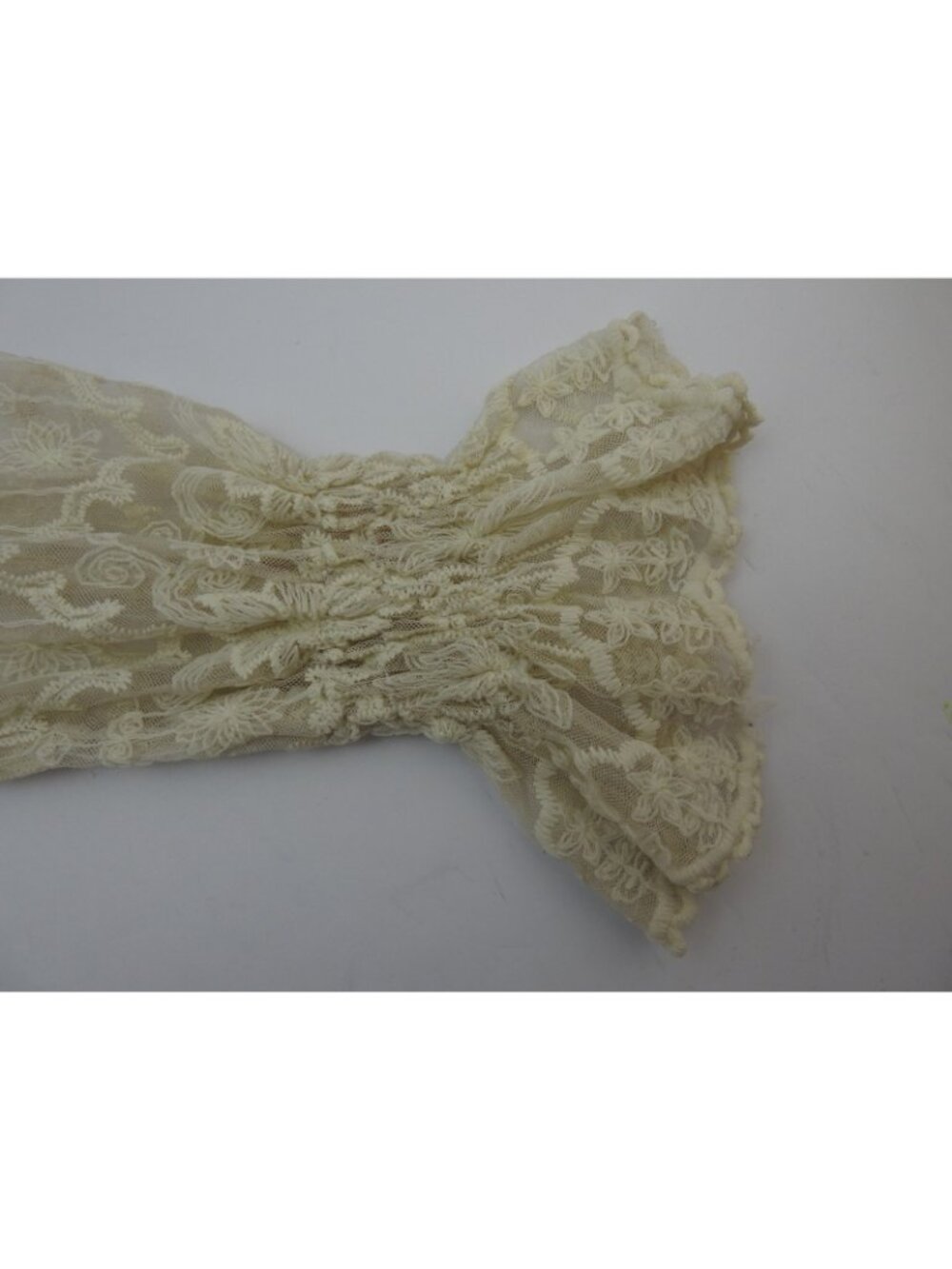 Angelic Chic Collection Lace Blouse Womens Large 36 Ivory Victorian Boho Top - Picture 5 of 15